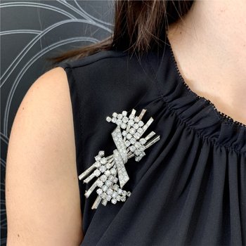 Late Art Deco Pin & Convertible Lapel Clips 800-05213