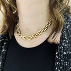 Signature Estate Panther Link Collar Necklace 800-04255