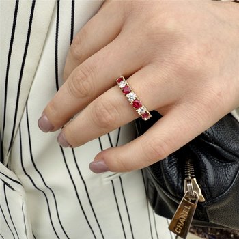 Stackable Ruby & Diamond Band 120-08334