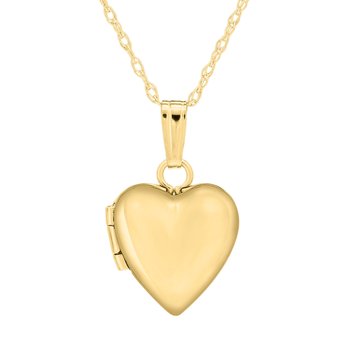 Child's Heart Locket Necklace 435-00286