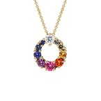 Wear-EVERY-Where Rainbow Sapphire Necklace 230-00468