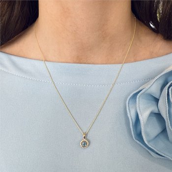 Swiss Blue Topaz Necklace 230-00568