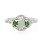 Parlé Opal & Tsavorite Garnet Ring 200-07009