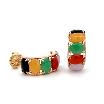 Jadeite Hoop Earrings 800-05276