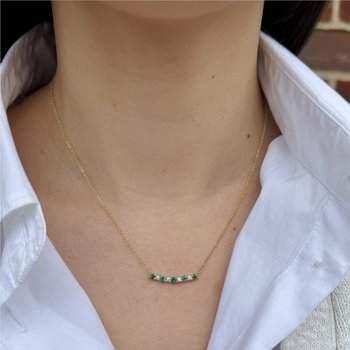 Emerald Bar Necklace 230-00547