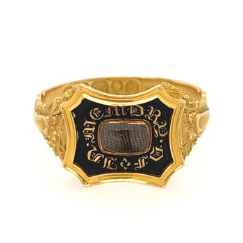 English Pre-Victorian Mourning Ring 800-04880