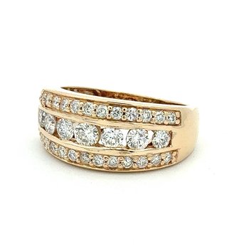 3-Row Diamond Band 802-00244