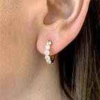 Moses Signature Diamond Huggie Hoop Earrings 150-16974