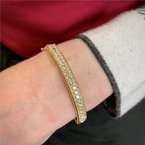 Moses Signature Rope Edge Diamond Bangle 170-03702
