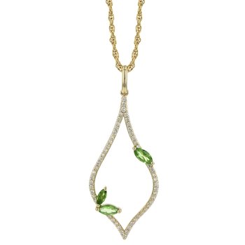 Tsavorite Garnet & Diamond Necklace 230-00428