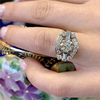 Art Deco Inspired Engagement Ring 801-00213