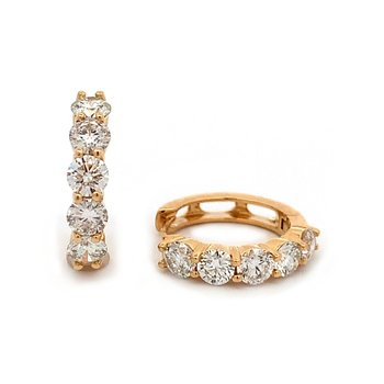 Diamond Huggie Hoop Earrings 150-16974