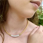 Signature Estate Diamond Woven Silk Necklace Signed "Roberto Coin" 800-05031
