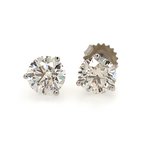 Moses Signature Internally Flawless Diamond Stud Earrings 150-16885