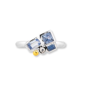 Prismic Blues Cluster Ring 650-648408