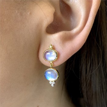 Moontstone Drop Earrings 210-00332