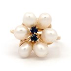 Signature Estate Pearl & Sapphire Ring 800-05320