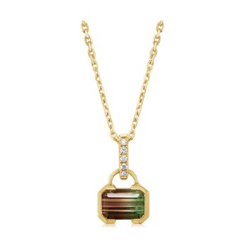 Bi-Color Tourmaline Necklace 230-00479