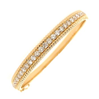 Rope Edge Diamond Bangle 170-03702