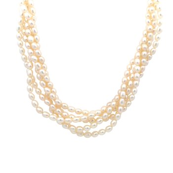 Biwa Pearl Torsade Necklace 800-05272