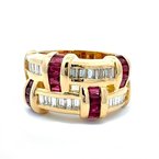 Signature Estate Ruby & Diamond Ring Signed "Krypell" 800-05436