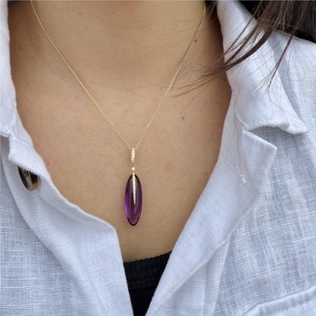 Amethyst Necklace 230-00543