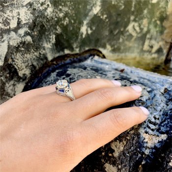 Art Deco Inspired Engagement Ring 100-04454