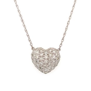 Diamond Pave Heart Necklace 800-05082