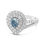 Moses Signature Natural Color Fancy Blue Diamond Ring 100-04536