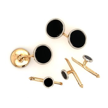Black Onyx Cufflinks & Shirt Studs 800-04694