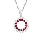 Wear-EVERY-Where Ruby & Diamond Necklace 230-00509