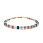 Wear-EVERY-Where 26 Carat TW Multi-Color Sapphire Bead Bracelet 240-00049