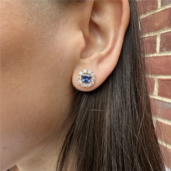 Blue Sapphire Earrings 210-00370