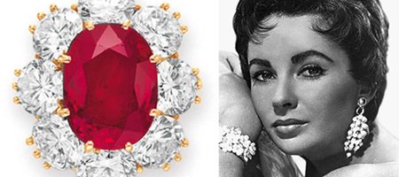 Birthstone Feature: Elizabeth Taylor’s ‘Perfect’ Ruby Set an Auction Record in 2011