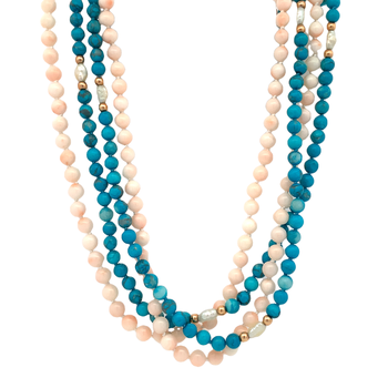 Angel Skin Coral & Turquoise Beads 800-05277